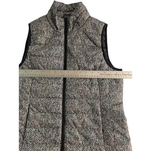 Rafaella Sport Herringbone Puffer Vest With Stand Collar & Zip Closure Medium - Picture 5 of 8